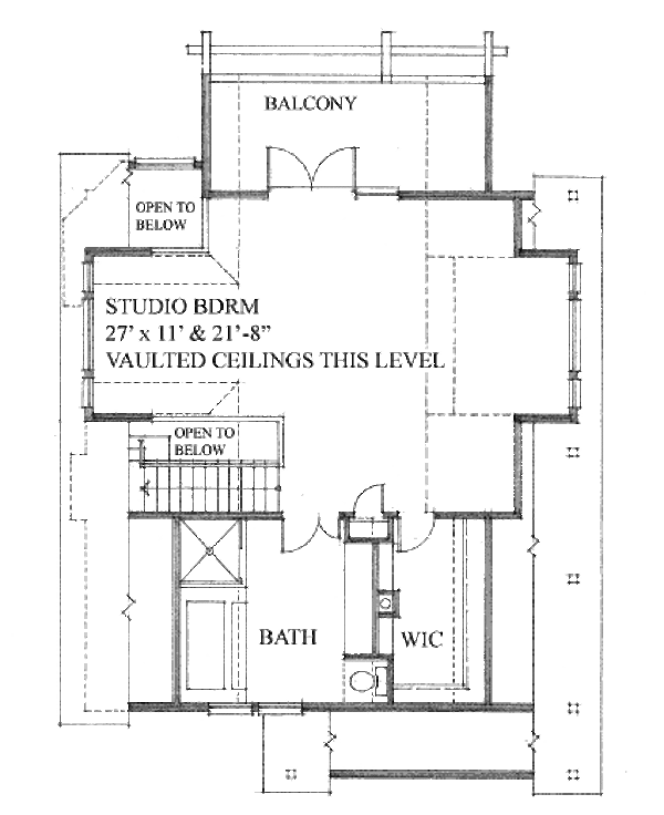 House Blueprint - Cottage Floor Plan - Upper Floor Plan #118-112