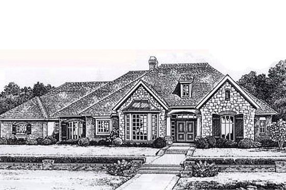 Exterior - Front Elevation for Traditional House Plan #310-837 - 3 bed, 2.5 bath