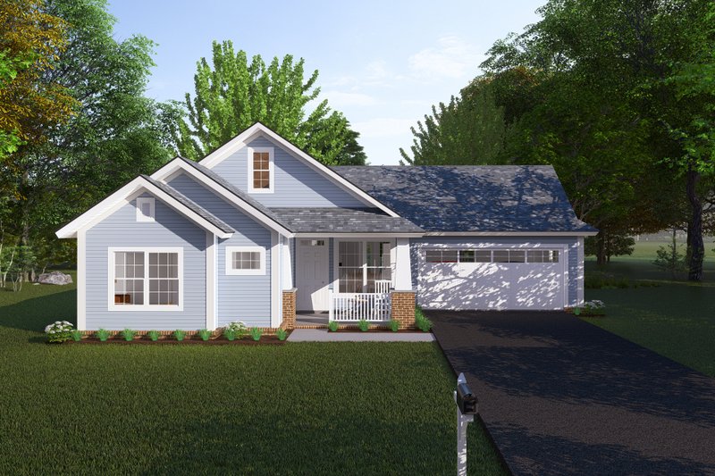 House Blueprint - Cottage Exterior - Front Elevation Plan #513-2210