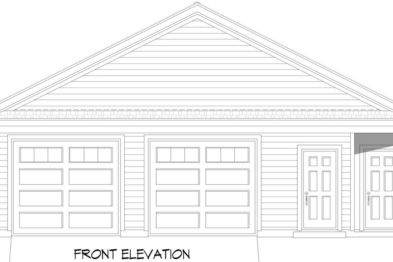 Architectural House Design - Exterior - Front Elevation 3 for Traditional House Plan #932-964, 1.5 bath