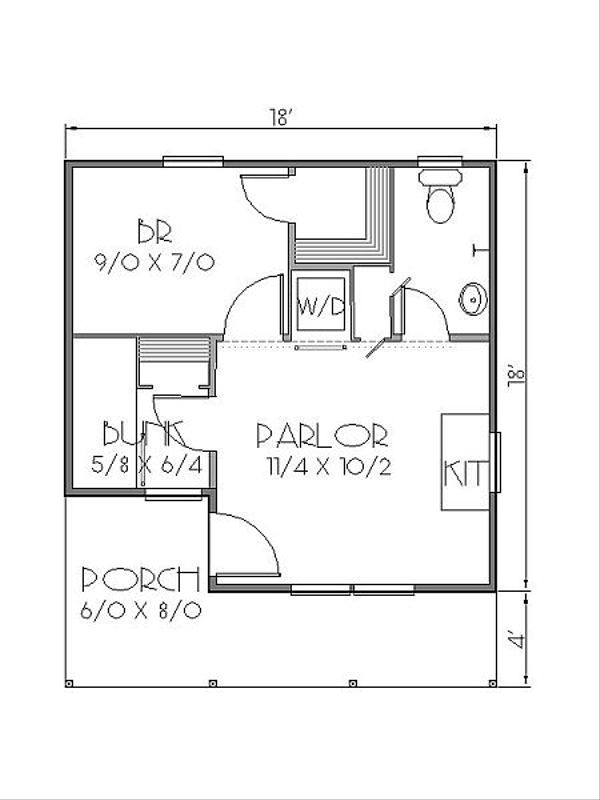 Cottage Floor Plan - Main Floor Plan #423-45