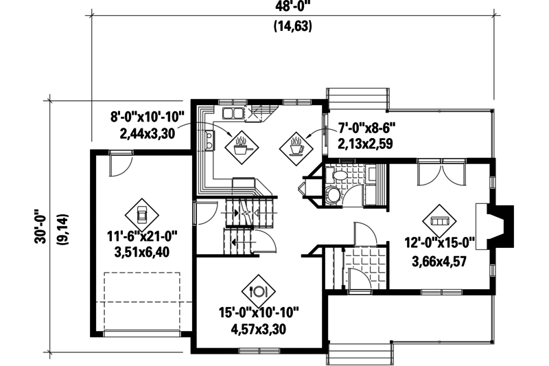 Dream House Plan - Floor Plan - Upper Floor for Country House Plan #25-4682 - 3 bed, 1 bath