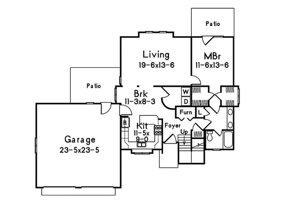 House Design - Modern Floor Plan - Main Floor Plan #57-673