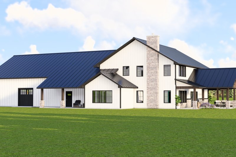 Architectural House Design - Exterior - Rear Elevation for Barndominium House Plan #1064-160 - 3 bed, 2.5 bath