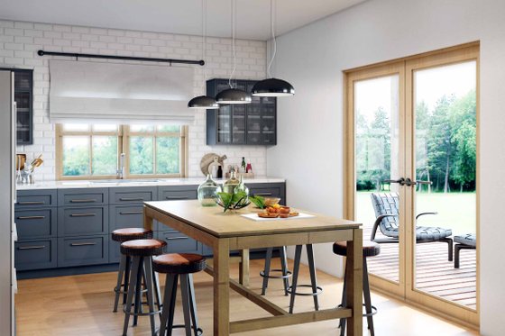 Interior - Kitchen for Modern House Plan #924-10 - 2 bed, 1 bath