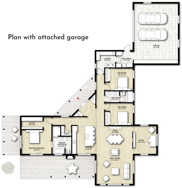 House Blueprint - Contemporary Floor Plan - Other Floor Plan #924-1