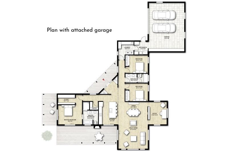 Architectural House Design - Floor Plan - Other Floor 1 for Contemporary House Plan #924-1 - 3 bed, 2 bath