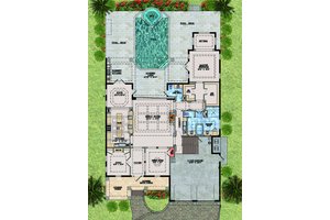 Floor Plan - Main Floor for Beach House Plan #548-20 - 4 bed, 4.5 bath