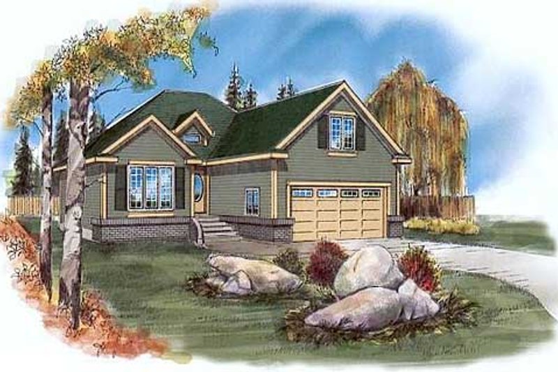 Traditional Style House Plan - 3 Beds 2 Baths 1228 Sq/Ft Plan #409-114