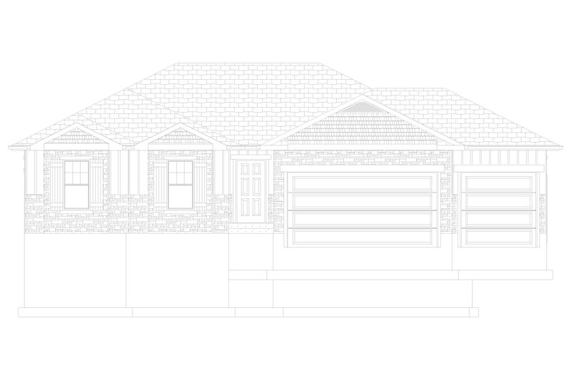 Architectural House Design - Exterior - Front Elevation 6 for Craftsman House Plan #1060-430 - 3 bed, 2 bath