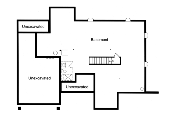 Home Plan - Traditional Floor Plan - Lower Floor Plan #46-481