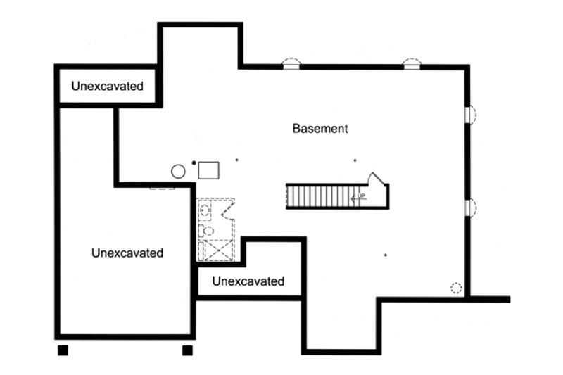Home Plan - Floor Plan - Lower Floor for Traditional House Plan #46-481 - 3 bed, 2 bath
