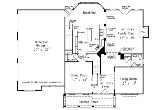 Floor Plan - Main Floor for Traditional House Plan #927-32 - 4 bed, 3.5 bath