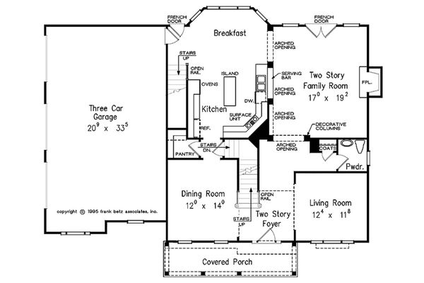 Architectural House Design - Traditional Floor Plan - Main Floor Plan #927-32
