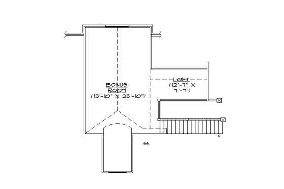 Floor Plan - Upper Floor for Craftsman House Plan #5-469 - 5 bed, 5.5 bath