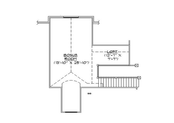 Craftsman Floor Plan - Upper Floor Plan #5-469