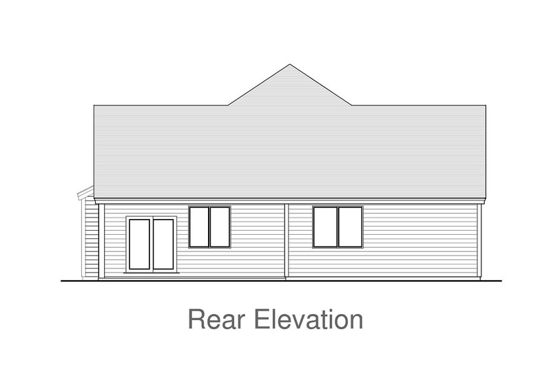 Home Plan - Exterior - Rear Elevation for Craftsman House Plan #53-636 - 4 bed, 2 bath