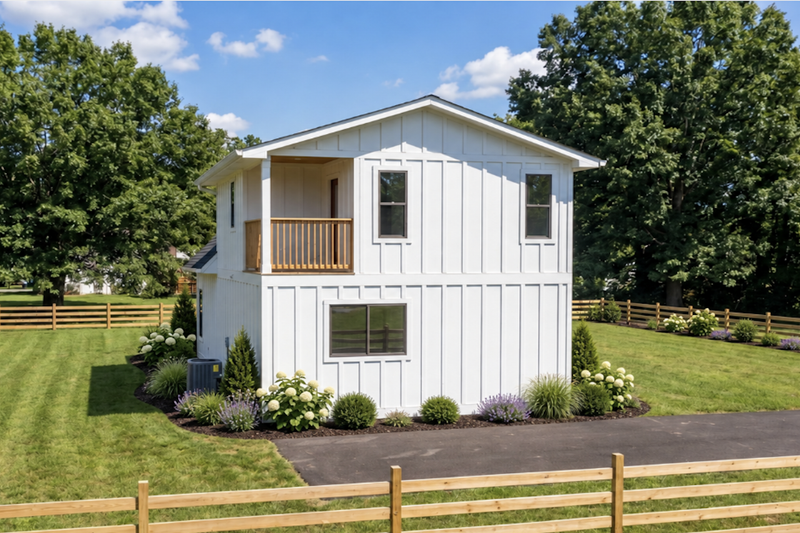 Home Plan - Exterior - Rear Elevation for Cabin House Plan #126-315 - 2 bed, 2 bath