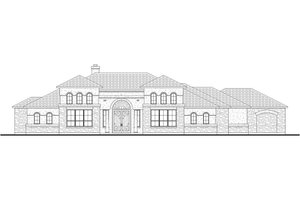 Exterior - Front Elevation 3 for Mediterranean House Plan #80-163 - 3 bed, 3 bath