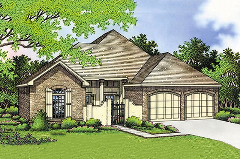 Architectural House Design - Southern Exterior - Front Elevation Plan #45-126