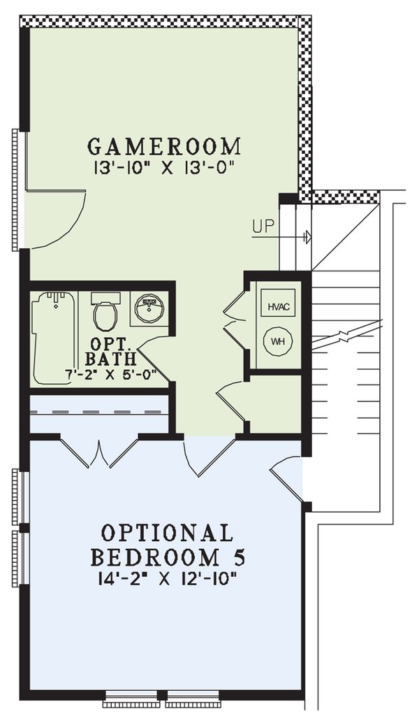Home Plan - Floor Plan - Lower Floor for Colonial House Plan #17-2688 - 5 bed, 3.5 bath