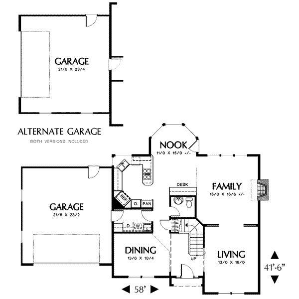 Home Plan - Traditional Floor Plan - Main Floor Plan #48-216