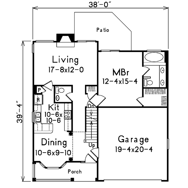 Architectural House Design - Traditional Floor Plan - Main Floor Plan #57-163