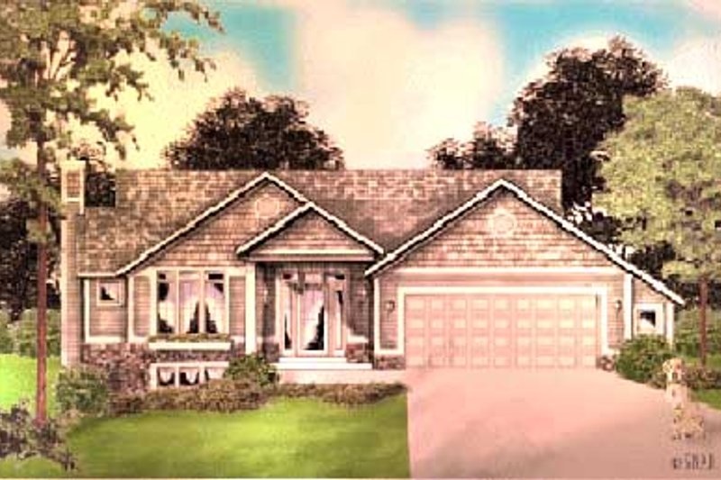 Traditional Style House Plan - 3 Beds 1 Baths 1300 Sq/Ft Plan #49-101
