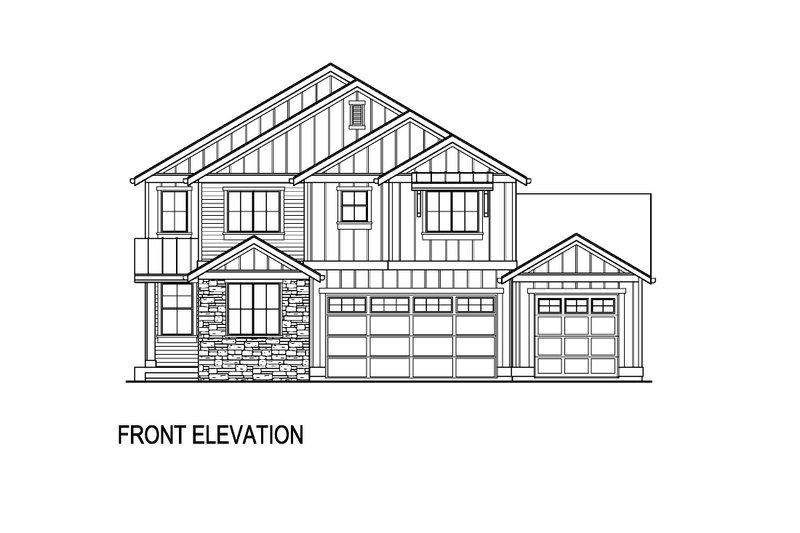 Dream House Plan - Exterior - Front Elevation 3 for Farmhouse House Plan #569-53 - 5 bed, 3 bath