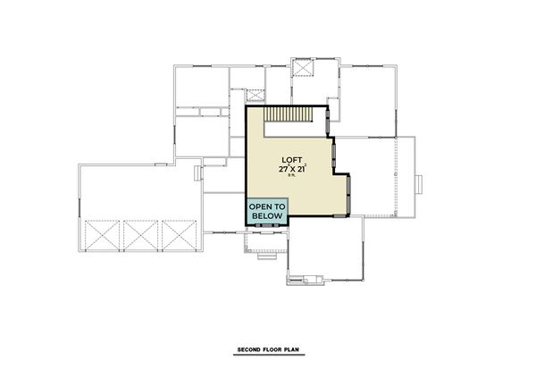 Contemporary Floor Plan - Upper Floor Plan #1070-115
