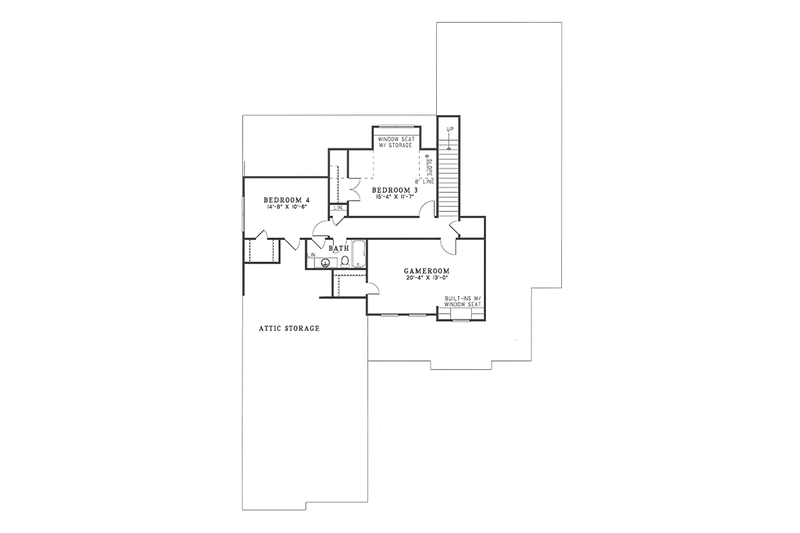 Architectural House Design - Floor Plan - Upper Floor for Traditional House Plan #17-291 - 4 bed, 3 bath