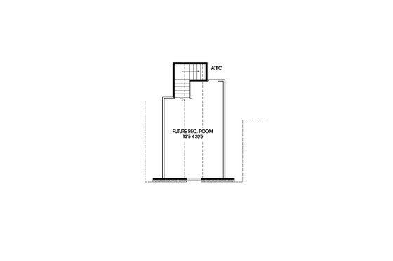 Floor Plan - Upper Floor for European House Plan #424-271 - 3 bed, 2 bath
