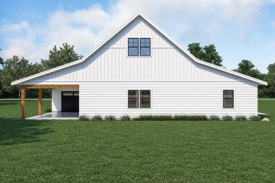 Exterior - Rear Elevation 1 for Barndominium House Plan #1070-121 - 1 bed, 1 bath
