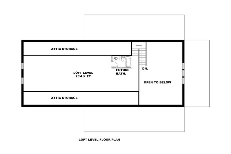 Architectural House Design - Floor Plan - Upper Floor for Ranch House Plan #117-930 - 1 bed, 2 bath
