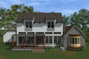 Traditional Exterior - Rear Elevation Plan #933-4