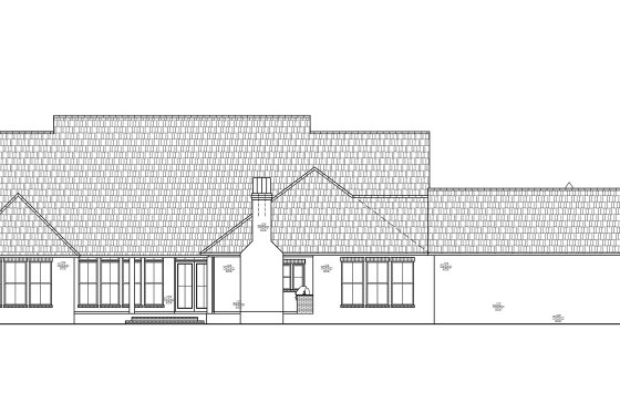 Exterior - Rear Elevation for Country House Plan #1074-40 - 3 bed, 3.5 bath