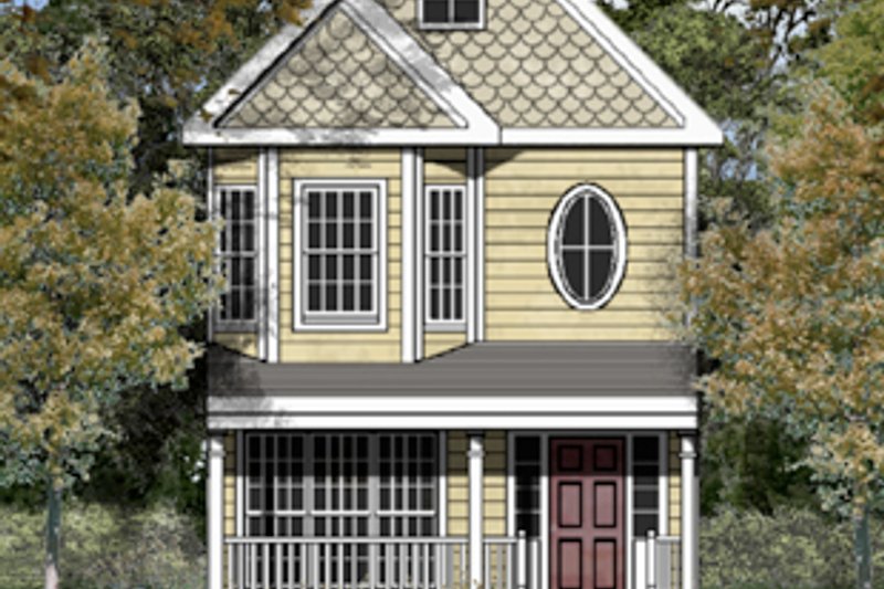 House Blueprint - Country Exterior - Front Elevation Plan #1053-36