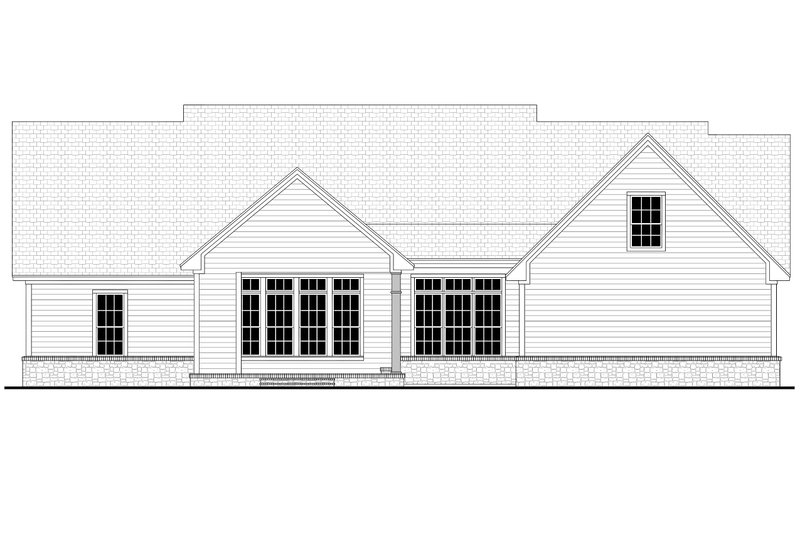 Home Plan - Exterior - Rear Elevation for Country House Plan #430-113 - 4 bed, 2.5 bath