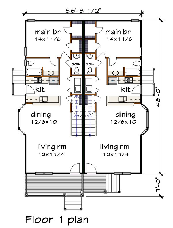 Home Plan - Bungalow Floor Plan - Main Floor Plan #79-362