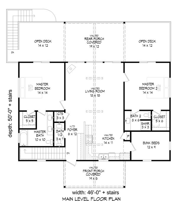 Architectural House Design - Barndominium Floor Plan - Main Floor Plan #932-264