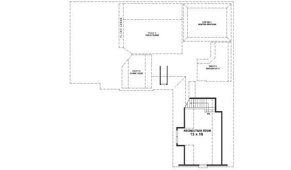 Floor Plan - Upper Floor for Traditional House Plan #81-304 - 3 bed, 2.5 bath