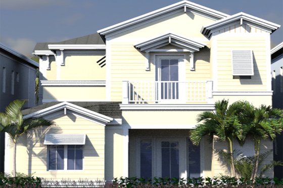 Exterior - Front Elevation for Bungalow House Plan #548-43 - 4 bed, 4.5 bath