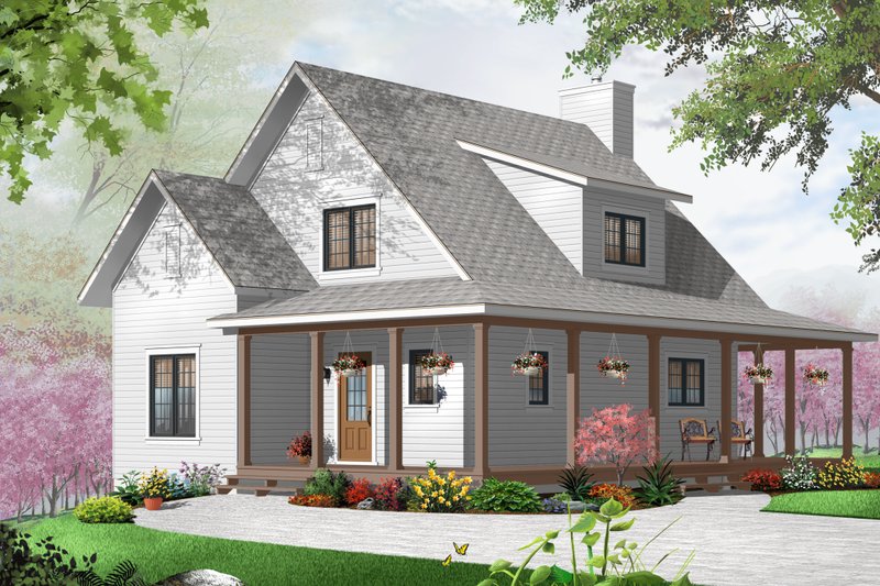 Architectural House Design - Cottage Exterior - Front Elevation Plan #23-2295