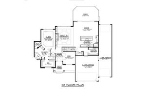 Floor Plan - Main Floor for Craftsman House Plan #1064-29 - 3 bed, 2.5 bath