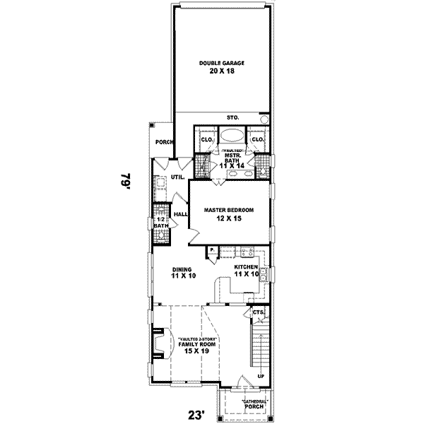 Traditional Floor Plan - Main Floor Plan #81-450