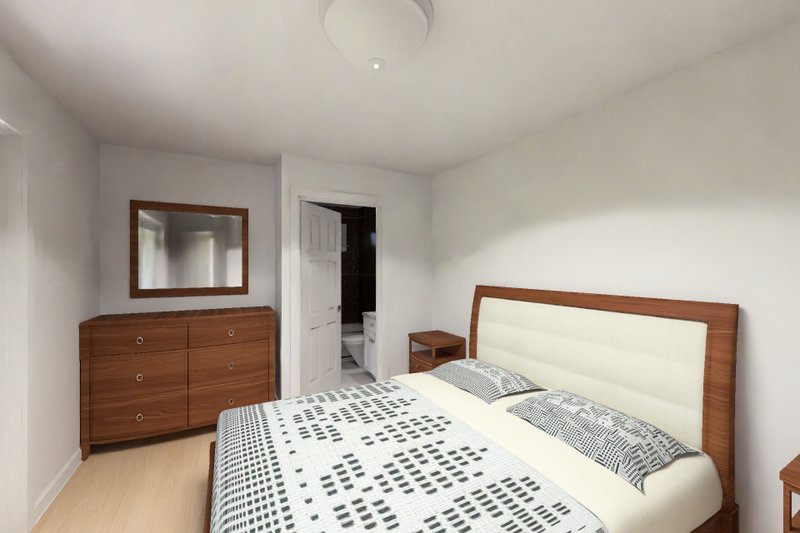 Architectural House Design - Interior - Master Bedroom for Cottage House Plan #513-2445 - 2 bed, 2 bath
