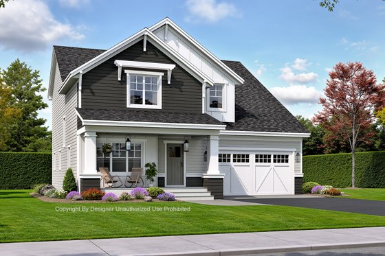 Exterior - Front Elevation 3 for Bungalow House Plan #51-1358 - 4 bed, 2.5 bath