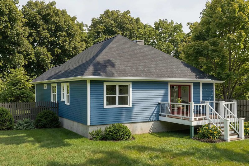 House Plan Design - Exterior - Rear Elevation 1 for Bungalow House Plan #79-165 - 3 bed, 2 bath