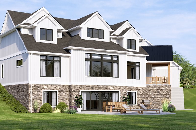 Architectural House Design - Exterior - Rear Elevation 1 for Craftsman House Plan #1064-346 - 3 bed, 3.5 bath