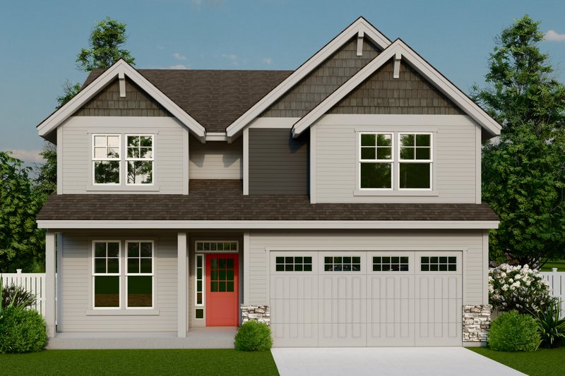 Dream House Plan - Craftsman Exterior - Front Elevation Plan #53-729